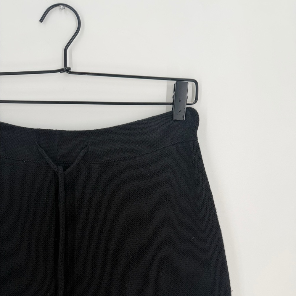 James Street Co. Mari Long Knitted Drawstring Black Midi Skirt - Picture 3 of 6